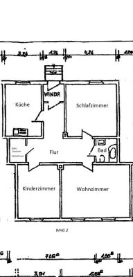 Modernisierte 3-Zimmer-Wohnung im Reihenhausstil in Alfeld OT Godenau