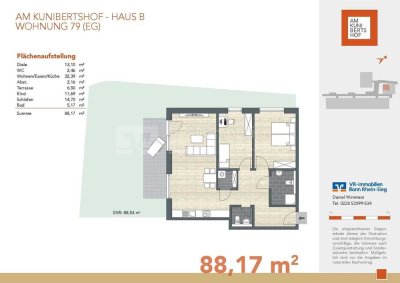 KFW40  - 3 Zimmer Erdgeschosswohnung Am Kunibertshof