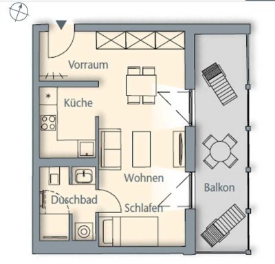 Moderne, attraktive 1-Zimmer-Whg in Forchheim ab 01.06.2025 zu vermieten