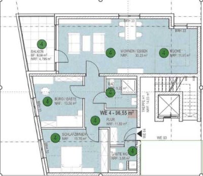 3-Zimmer-Neubauwohnung mit gehobener Innenausstattung mit Balkon in Willich
