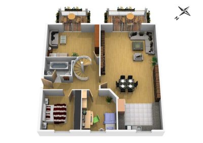 5-Zimmer-Wohnung mit Garage