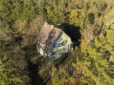 Einzigartige Jahrhundertwende-Villa mit Privatpark und Wald | Blick in alle Himmelsrichtungen | Lichtdurchflutet