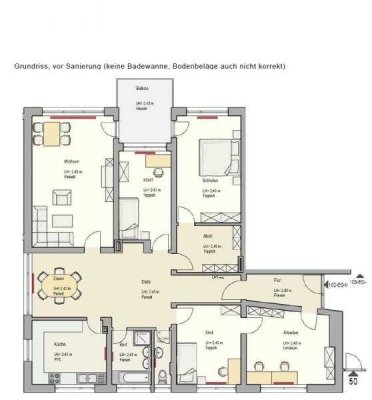 Stuttgart-Plieningen: Große, renovierte 6,5-Zimmer Wohnung mit Balkon