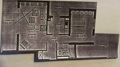 Exklusive 2-Raum-DG-Wohnung mit 3 Balkonen und Einbauküche in München Obermenzing