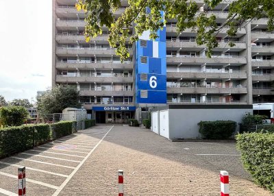 Neuss - vermietete 1-Zimmer-ETW mit Balkon und schönem Ausblick unmittelbar am Rheinparkcenter