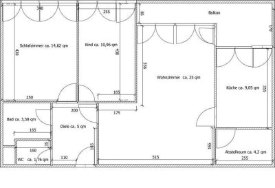 Krefeld Diessem - 3 Zi Wohnung, 76qm - 1. OG ab 01.05.2025