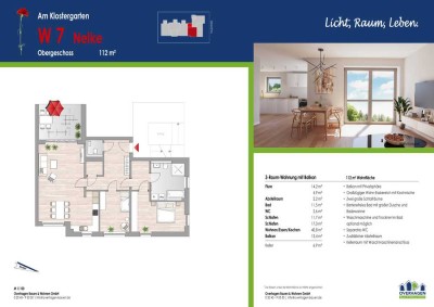 Perfekter Grundriss: Obergeschosswohnung mit Balkon (ETW Nr. 7)