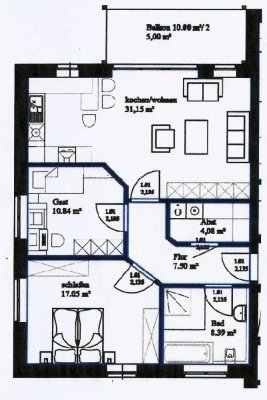 Barrierefreie Etagenwohnung in Esterwegen mit Carport 86,51 m2 Wohnfläche