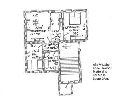 Sehr schöne 3 Zi.-Wohnung in ruhiger Lage mit Gartennutzung und Einbauküche