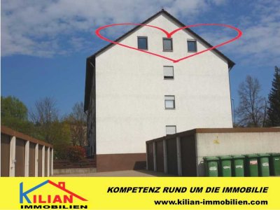 KILIAN IMMOBILIEN! TOP RENOVIERTE 2 ZI. WHG IM DACHGESCHOSS MIT 62 M² IN ROTH! EBK * LOGGIA * GARAGE