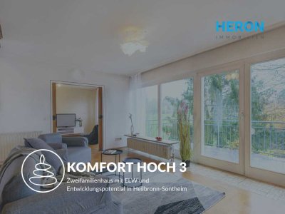 KOMFORT HOCH 3 - Zweifamilienhaus mit ELW und Entwicklungspotential in Heilbronn-Sontheim