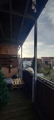 Schöne 1-Raum-Wohnung mit Balkon und EBK in der Andreasvorstadt