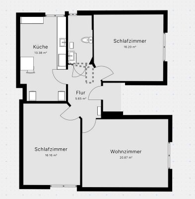 Schöne 3-Zimmer Wohnung in Bernau