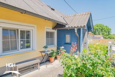 2251 Ebenthal Einfamilienhaus mit Cottage-Flair, Atelier und Biogarten in idyllischer Lage mit Ausblick