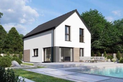 Mückenloch ca. 700m² großes Grundstück inkl. Neubauprojekt 124m² Stadthaus KfW40plus + PV-Anlage