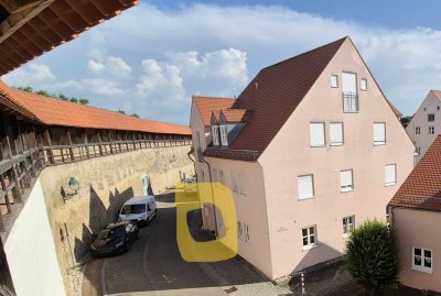 Gepflegte 1 Zi. EG-Whg mit Terrasse und TG-Stellplatz am Löpsinger Tor