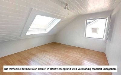 Renovierte und voll möblierte Dachgeschosswohnung im schönen Göppingen.