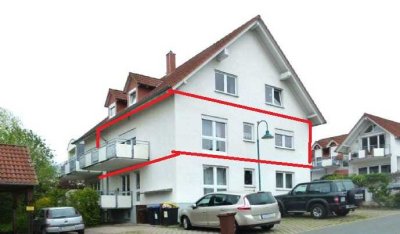 2 Zimmer Wohnung mit Fernblick, Balkon Südlage in Weimar Gaberndorf zu vermieten