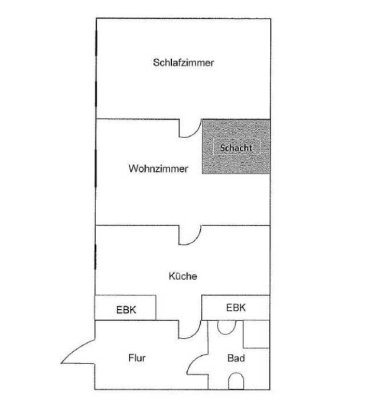 gemütliche 2-Raumwohnung in separatem Hinterhaus