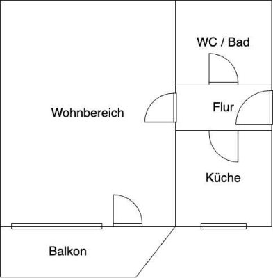 Helle 1-Zimmer-Wohnung mit sonnigem Balkon in Göttingen, Grone