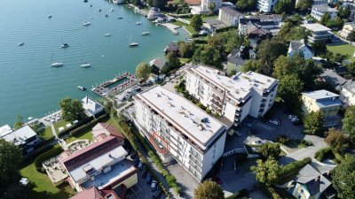 Exklusive Terrassenwohnung am Wörthersee mit Seeblick &amp; Privatstrand an einmaliger Lage an der Promenade von Pörtschach