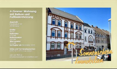 Tolle  4-Zimmer Wohnung mit Balkon und Fußbodenheizung