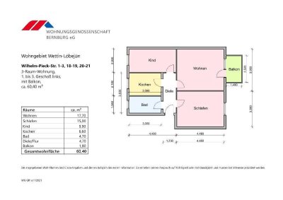 3-Raum-Wohnung in Löbejün zu vermieten im 2. Geschoss