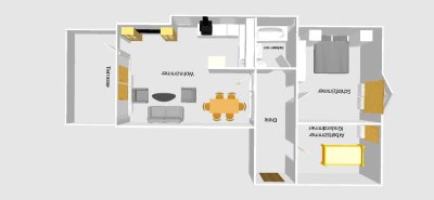 Geschmackvolle, modernisierte 3-Zimmer-Wohnung mit geh. Innenausstattung mit Balkon