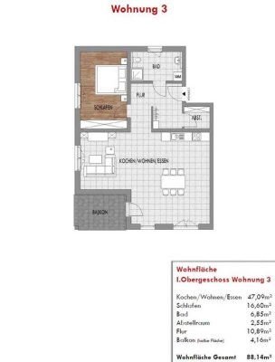 2 Zimmer Neubauwohnung mit Balkon zu vermieten