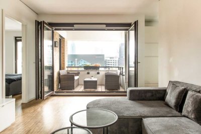 Modernes Luxusapartment mit Loggia, Designer-Küche, Tiefgaragenstellplatz und Skyline-Blick