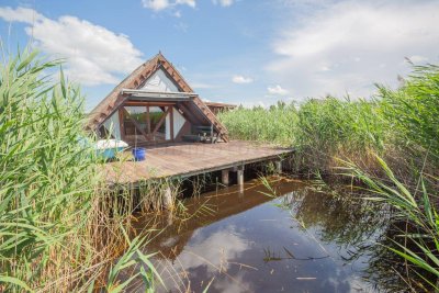 Sonnige und gepflegte Seehütte mit Landzugang in der Romantika I