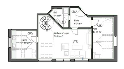 Ansprechende 3,5-Zimmer-Maisonette-Wohnung in Kastellaun