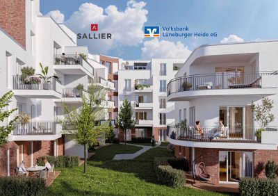 2-Zimmer-Wohnung mit Dachterrasse und Balkon im Roten Feld