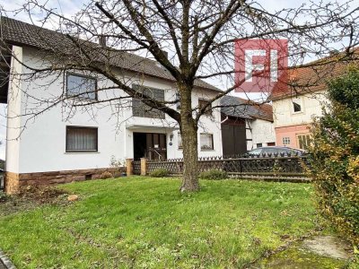 Anschluss A66 nur 2 KM! Anwesen - 2 FH, große Scheune, großer Carport, Grünland uvm.