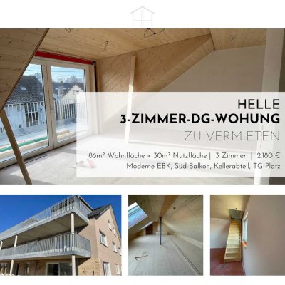 Schöne 3-Zimmer-DG-Wohnung, Neubau, mit Balkon & EBK in Esslingen-Berkheim