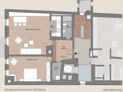 Schöne 86 m² Altbauwohnung im Stadtzentrum