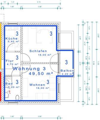 Helle 2-Zimmer-Wohnung mit Balkon (direkter Werre-Blick) in Herford