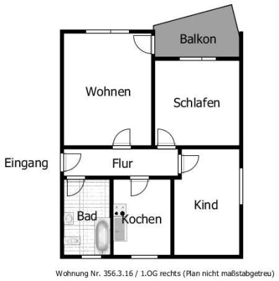 Schöne 3-Zimmer-Wohnung in Maßbach