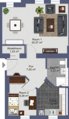 Ansprechende 2-Zimmer-EG-Wohnung in Erfurt