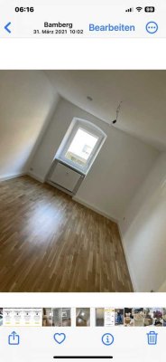 Vollständig renovierte 3-Raum-Erdgeschosswohnung mit Balkon und Einbauküche in Bamberg