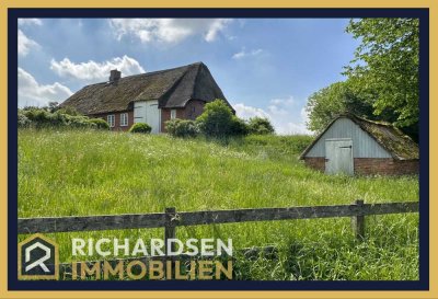 Wohnen auf der Tyenswarft in einem charmanten, reetgedeckten Friesenhaus nahe der Nordsee