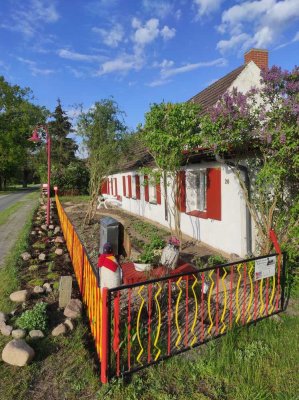 Charmantes Siedlerhaus Nähe Stettiner Haff mit großer Scheune und 2000 qm Grund - ideal für Künstler