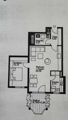 Sonnige, helle und gepflegte 2 Zi Wohnung in Korntal (61qm) ab 1.1.25