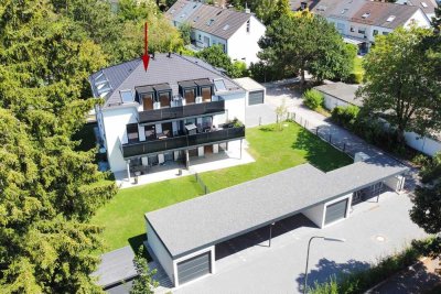 Neubau-2-Zimmer-Dachgeschosswohnung mit Südwest-Balkon und Carportstellplatz