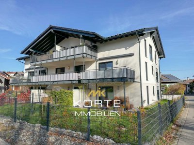 Grünten-Blick:
Neuwertige 2-Zimmerwohnung in Wertach im Allgäu 
mit Süd-Balkon und TG-Stellplatz