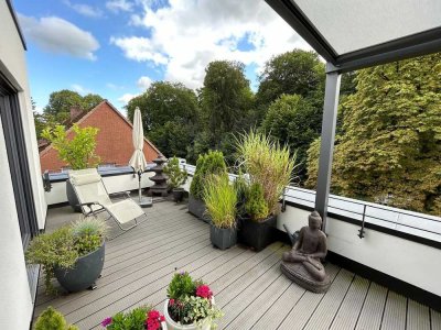 Charmantes  Penthouse mit 2 Dachterrassen mit traumhaften  Blick in den Volksdorfer Wald