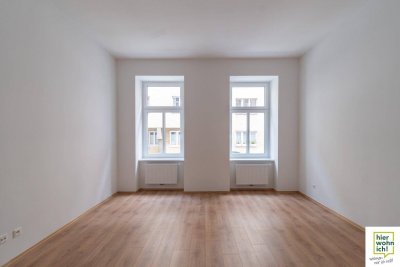 Neu saniert: Erstbezug im Karmeliterviertel, 3 Zi Altbauwohnung im EG