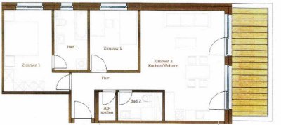 Bremer Überseestadt - 3-Zimmer - Balkon mit Weserblick - inkl. Einbauküche