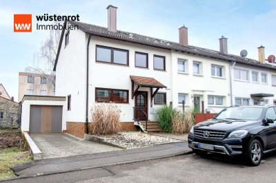 Gepflegtes Reihenendhaus mit großem Hobbyraum, Garten und Garage: Sofort frei!