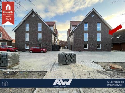 Schicke Neubau-Wohnung im I. Obergeschoss mit Fahrstuhl und Balkon zentral in Marienhafe!